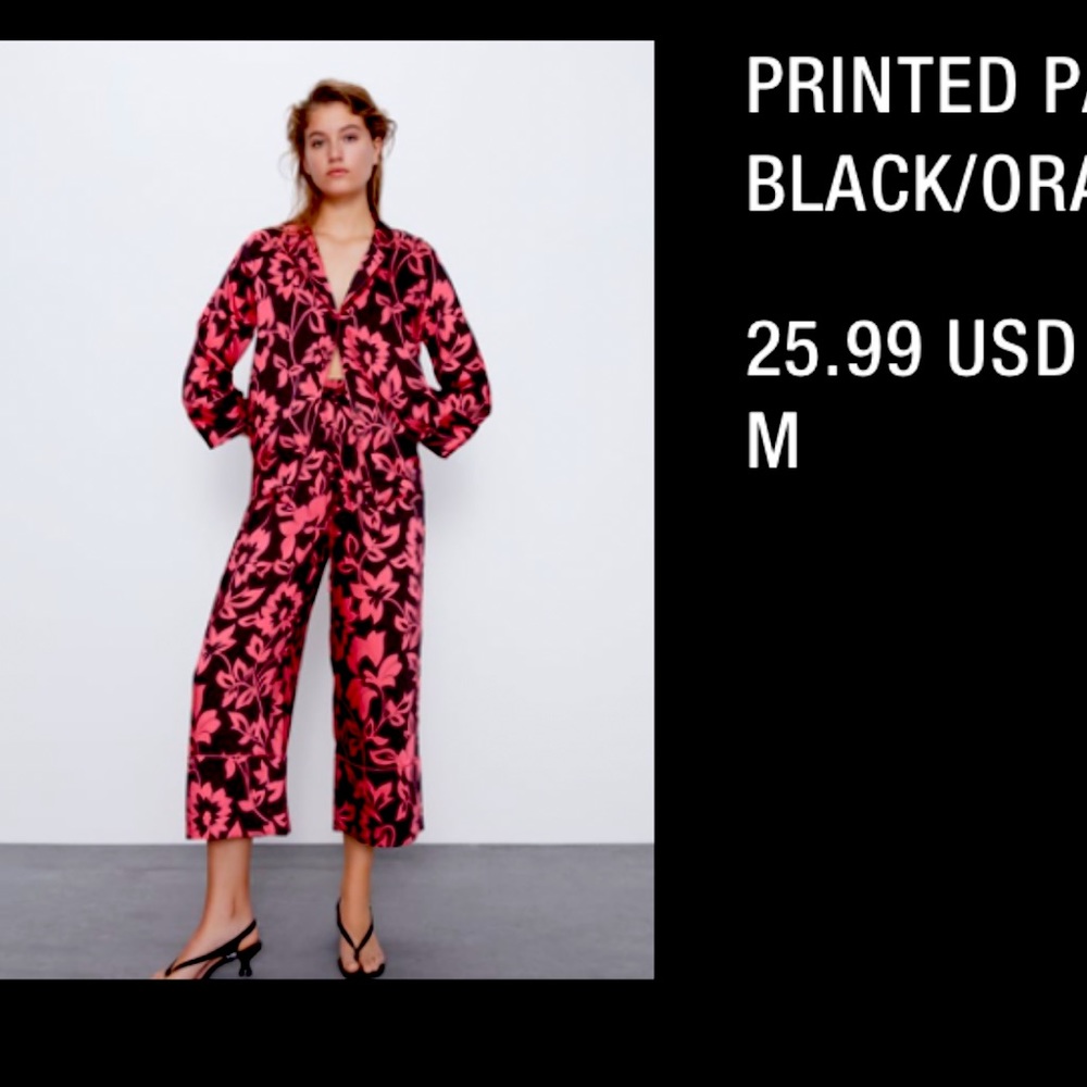 Zara shirt pajama style brand new